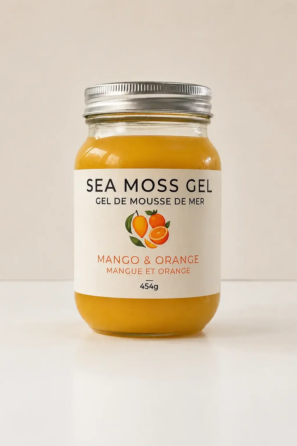 PreMoss Mango and Orange sea moss gel